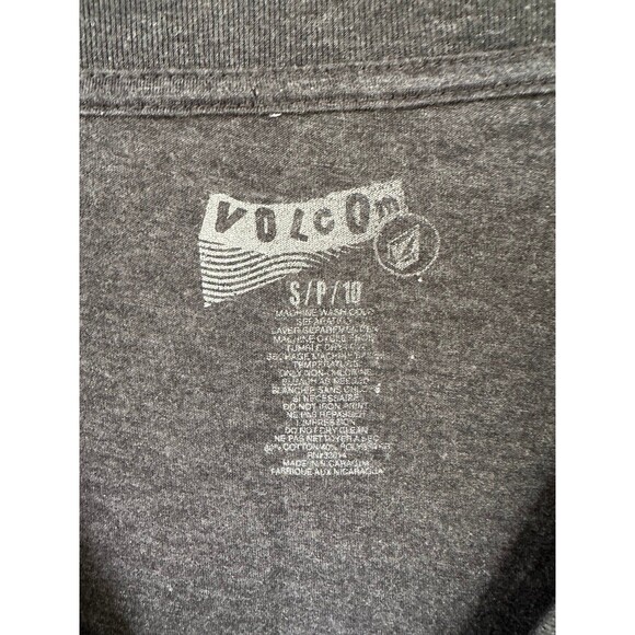 Volcom Women's The Only Constant Is Change Dark Heathered Gray V-Neck T-Shirt S - Picture 4 of 4